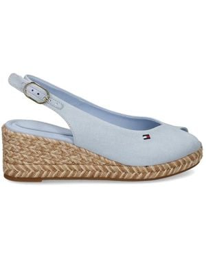 Tommy Hilfiger Wedge Buckle Sandals - Blue
