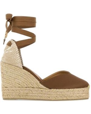 Castañer Chiara Tie-Fastening Wedge Espadrilles - Metallic