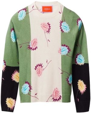 La DoubleJ Floral-Print Jumper - Green