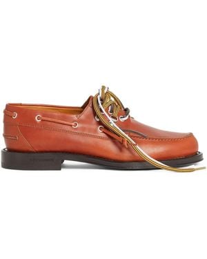 DSquared² Zapatos náuticos de piel de x Magliano - Marrón