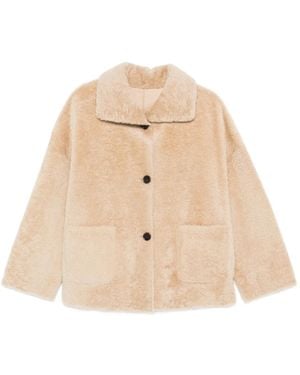Arma Isabella Reversible Shearling Coat - Natural