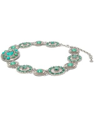 Roberto Cavalli Gemstone-embellished Chain Belt - Blue