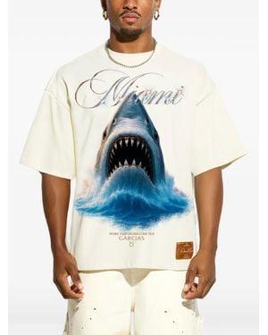Garcia Oversized Poster T-Shirt - White