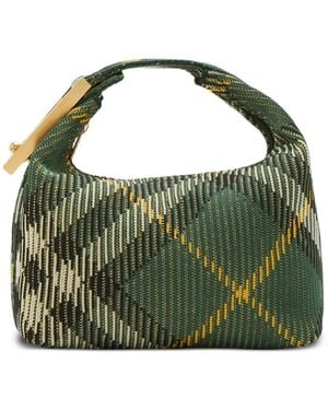 Burberry Peg チェック ショルダーバッグ M - グリーン