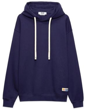 MSGM コットン パーカー - ブルー