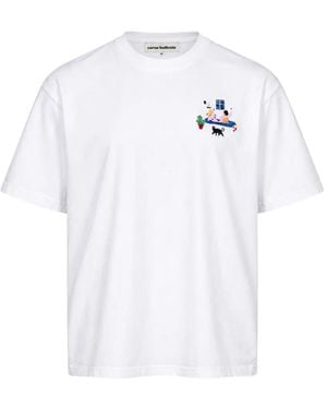 Carne Bollente Rear Window Embroidered-Motif T-Shirt - White