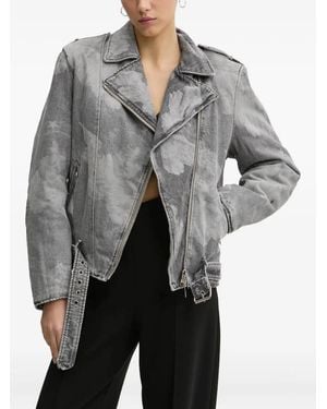 Fiorucci Angels Denim Biker Jacket - Gray
