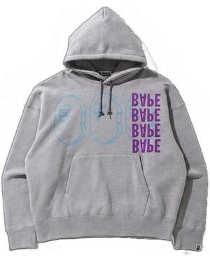 A Bathing Ape Hoodie À Imprimés Multiples - Gray