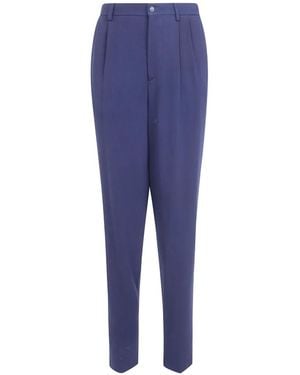 Giorgio Armani Pleated Tailored Trousers - Blue