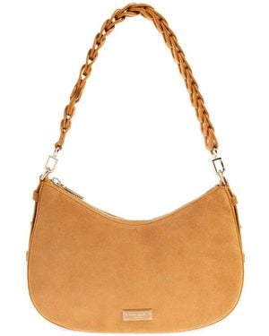Kate Spade Liv Suede Braided-Strap Shoulder Bag - White