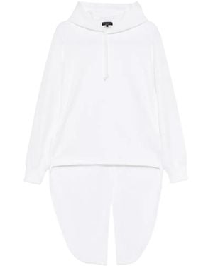 Comme des Garçons Asymmetric-Hem Hoodie - White