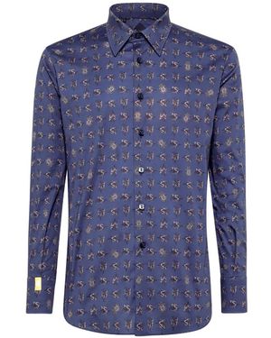 Billionaire Chemise Cintrée Imprimée - Blue