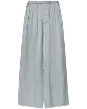 Balenciaga Logo-Print Pants - Gray