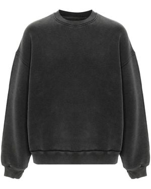 Axel Arigato Anthracite Typo-Embroidered Jersey Sweatshirt - Black