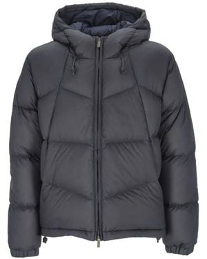 K-Way Hooded Padded Jacket - Grey