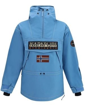 Napapijri Skidoo Hoodie Mit Logo-Patch - Blau