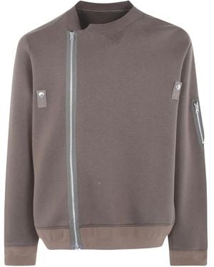 Sacai Zip-Detail Sweatshirt - Grey
