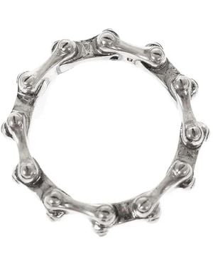 AllSaints Stud-Embellished Ring - Metallic