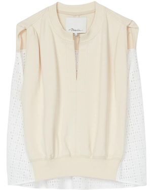 3.1 Phillip Lim Broderie Anglaise French Terry Top - Natural