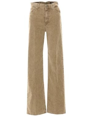 Dondup Corduroy Wide-Leg Jeans - Natural