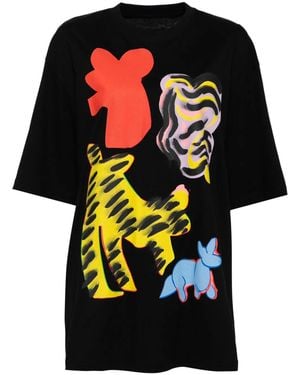 JNBY Cat-Printed T-Shirt - Black