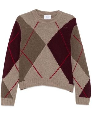 Be You Argyle-Pattern Sweater - Brown