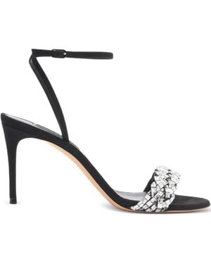 Casadei 80mm Julia Embellished-braided Sandals - ブラック