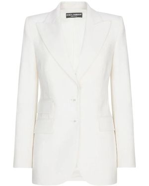 Dolce & Gabbana Two-Way Stretch Wool Jacket - White