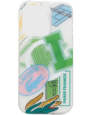 Lacoste Coque D'Iphone 15 Pro À Logo Imprimé - Vert