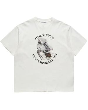 Acne Studios Printed T-Shirt Relaxed - White