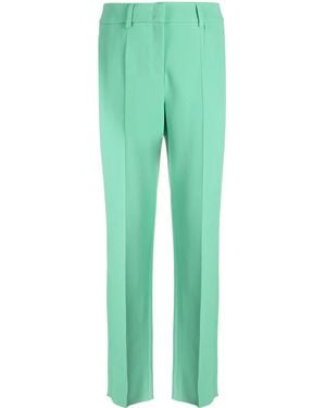Emporio Armani Straight-Leg Crepe Pants - Green