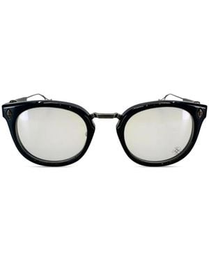 Chrome Hearts Sac Round-Frame Glasses - Black