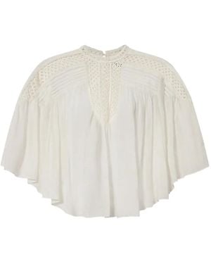 Isabel Marant Parina Bluse Mit Häkelbesatz - Weiß