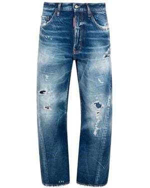DSquared² Brando Classic Loose Twist Jeans - Blue