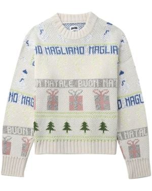 Magliano Buone Feste Jacquard Sweater - Gray