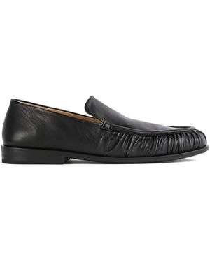 Marsèll Pleated-Details Leather Loafers - Black