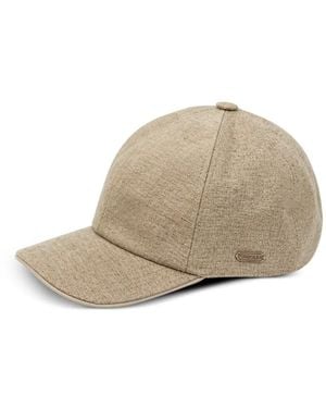 Tombolini Logo-Plaque Baseball Cap - Natural