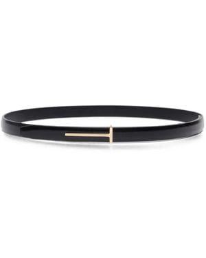 Tom Ford Belt Leather "Spazzolato" - White