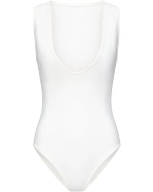 Loulou de Saison Gianna Scoop-Neck Swimsuit - White