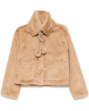 B+ AB Faux-Fur Jacket - Natural