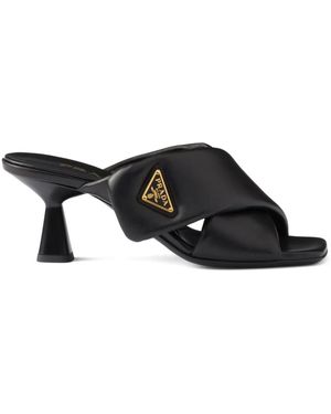 Prada Padded Sandals - Black