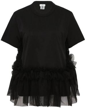 Noir Kei Ninomiya Ruffled T-Shirt - Black