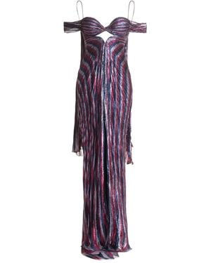 Maria Lucia Hohan Pleated Lace-Up Gown - Purple