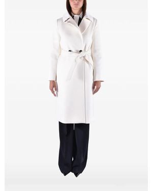 Max Mara Abrigo Bcollag Con Doble Botonadura Y Cinturón - Blanco