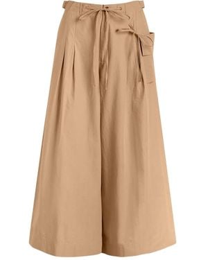 Damson Madder Tatianna Culotte Drawstring Trousers - Natural