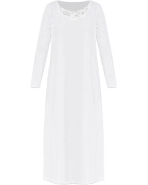 Hanro Camicia Da Notte A Fiori - Bianco