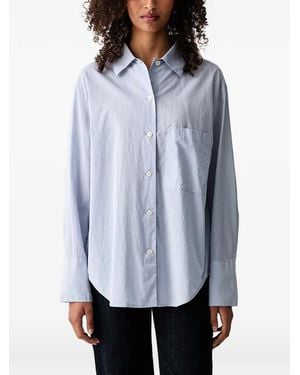 Marc O' Polo Back-Tie Chest-Pocket Shirt - Blue