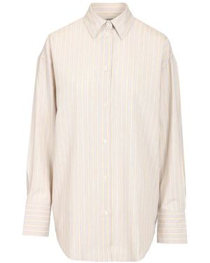 TOTEME Striped Oversized Shirt - White