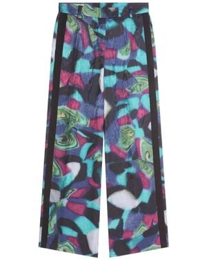 Dries Van Noten Wide Leg Pants - Blue