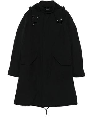 A.P.C. Single-Breasted Coat - Black